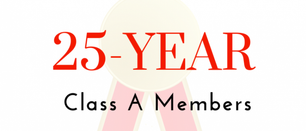 25-Year Class A Members Recognized at Annual General Meeting