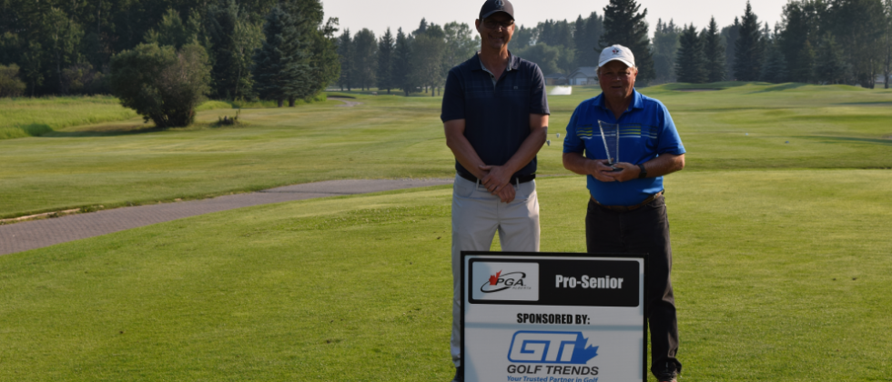 Halpen Hoists GolfTrends Inc Pro-Senior with Partner Newton at Turner Valley GC
